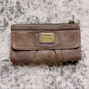 fossil emory genuine leather clutch SL2931